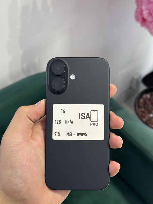 Iphone 16 black 128GB 91%