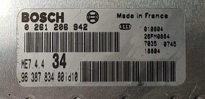 ECU Calculator motor Peugeot 206 1.6 16v - diverse modele