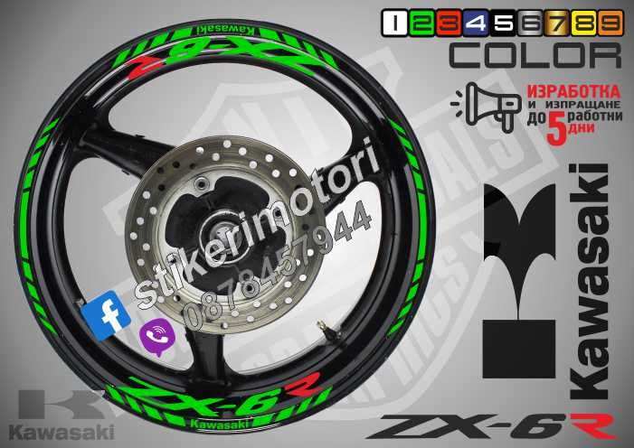 Кантове и надписи за джанти Kawasaki Ninja Versus ZX-R ER-F ER-N ZR-S