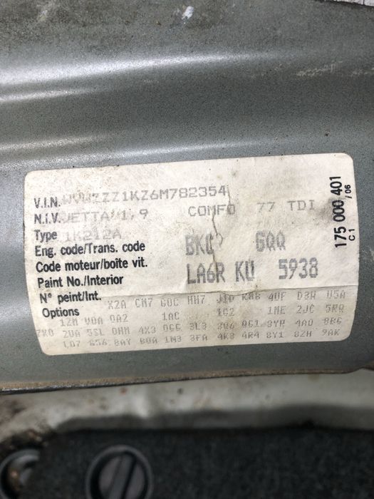 Bara fata Vw Passat B6 1.9 tdi BKC 105 cp 77 kw Vw Jetta cutie GQQ golf 5 octavia 2 audi a3 8p