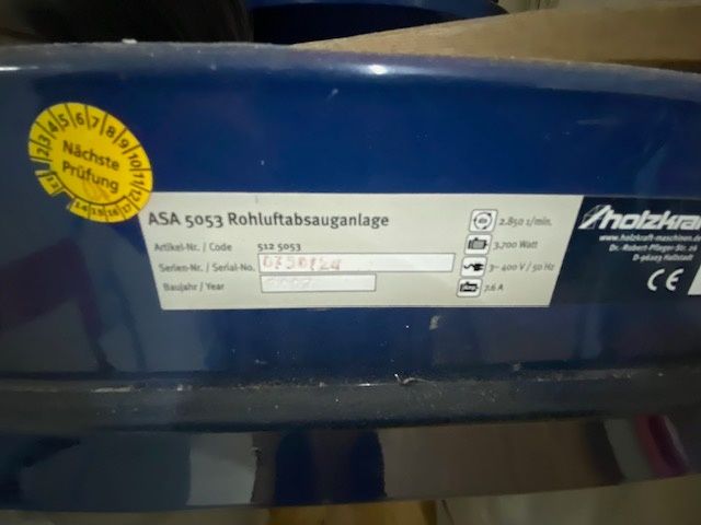ASA 5053 – Exhaustor profesional pentru rumeguș și praf de lemn