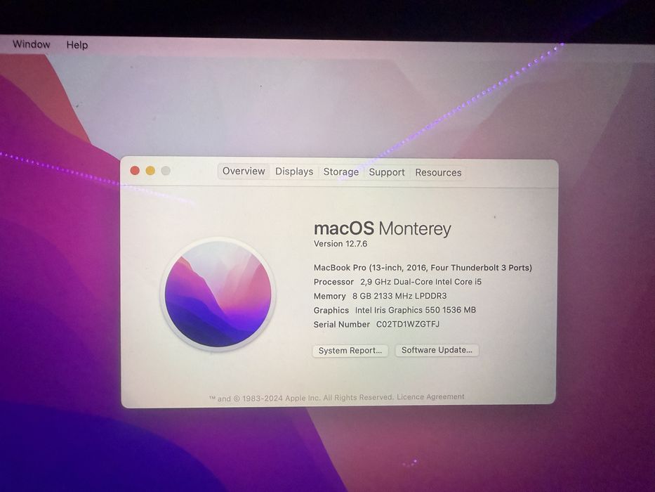 Vand MacBook Pro 2016