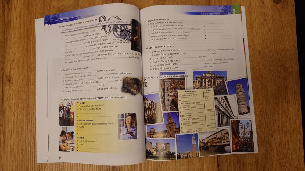Учебна тетрадка по италиански език Progetto Italiano A1 (1a)