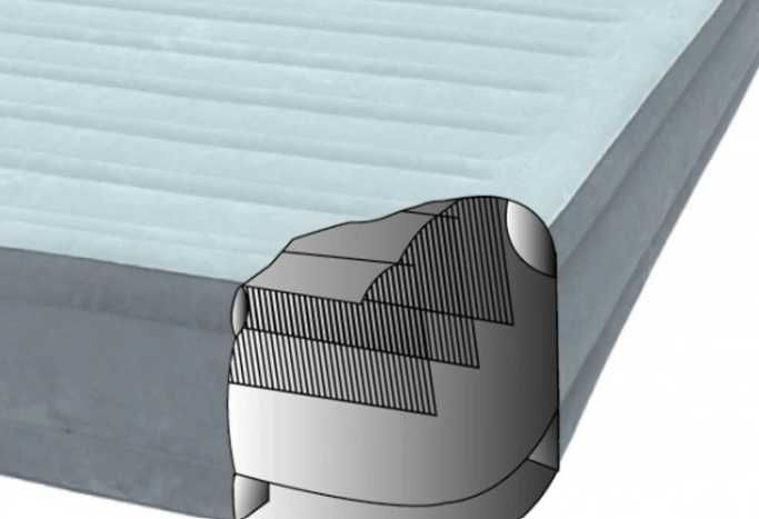 Saltea Pat Gonflabil Intex 2 Persoane Cort Oaspeti Dormit 203x152x46cm