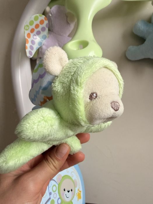 Fisher Price Музикална въртележка с проектор 3 в 1 Мечета-пеперуди