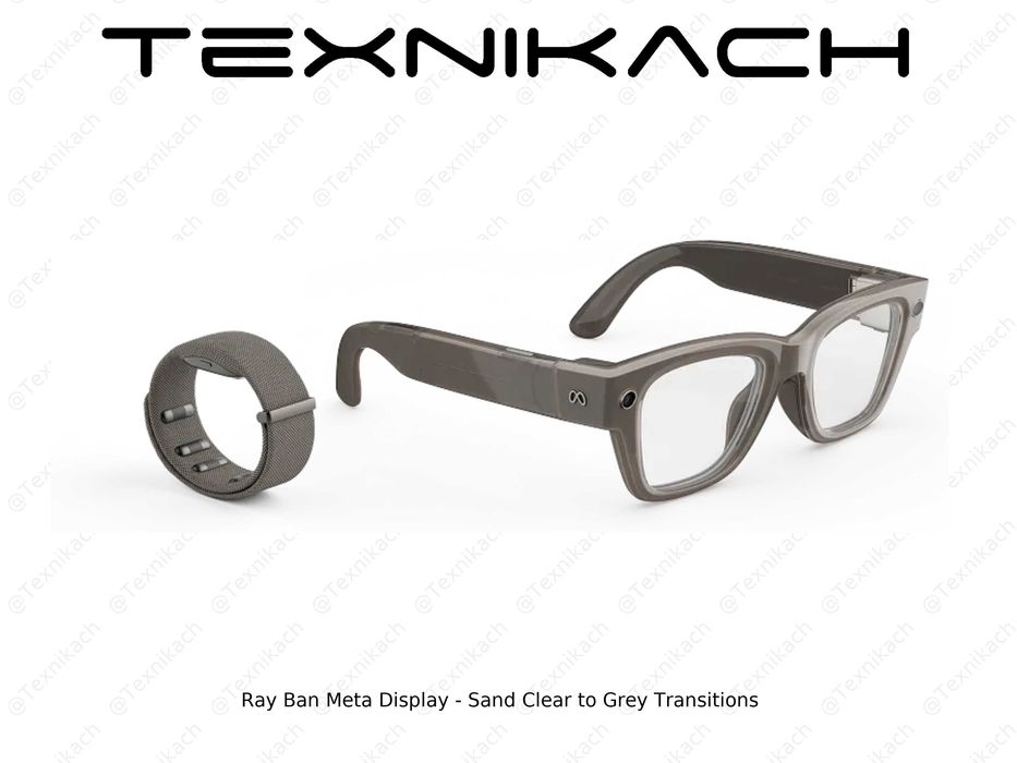 Новый! Ray Ban Meta Display - Sand Clear to Grey Transitions Доставка