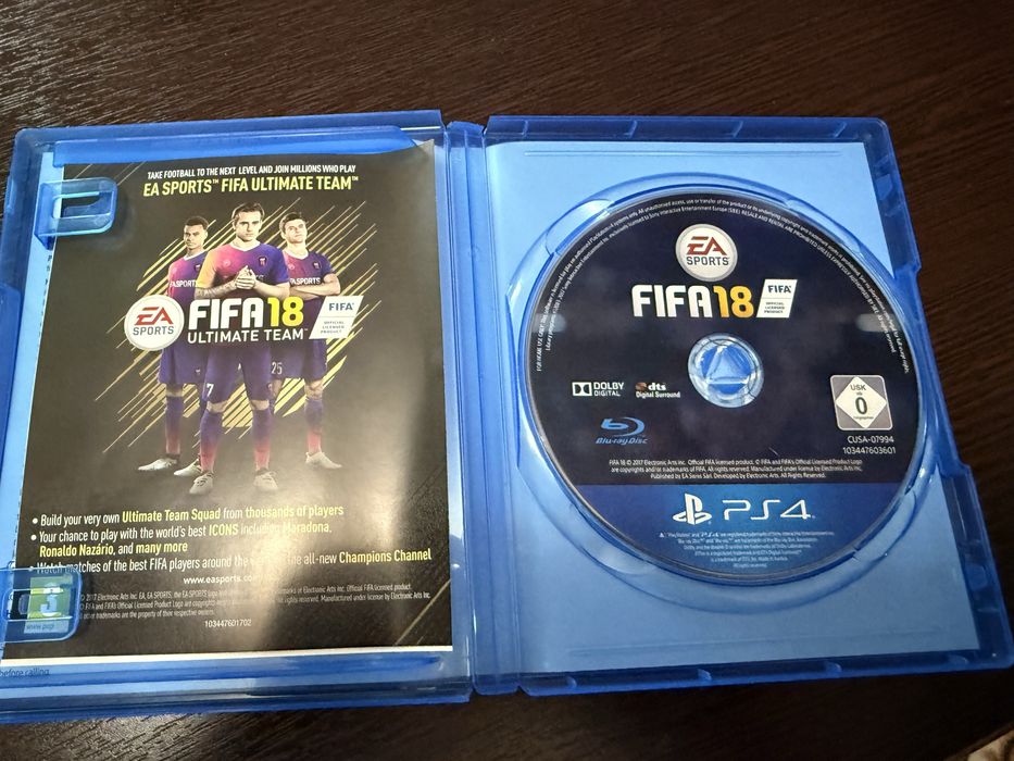 Диск FIFA 18 для PlayStation отличном состоянии!