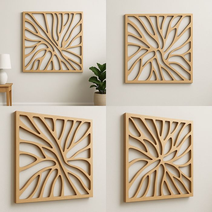 Panou decorativ traforat CNC - 80 x 80 cm - design modern 
> Panou 
Pa