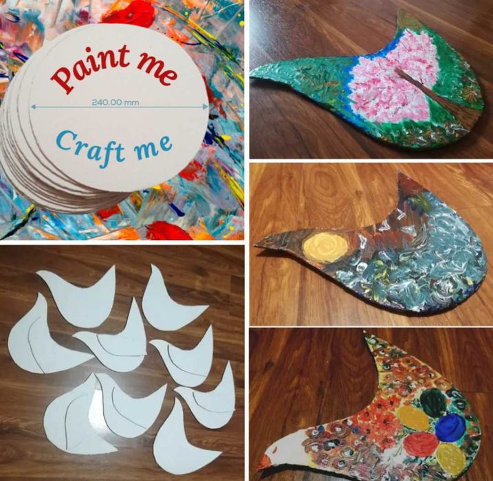 Картонени кръгчета за изрисуване, детски изложби, арт и крафт проекти