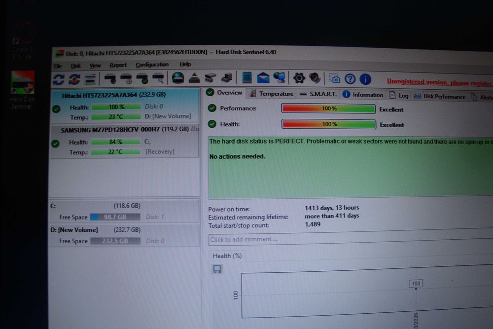 Hard disk hitachi laptop 2.5" slim HDD 250Gb 7200 rpm sata