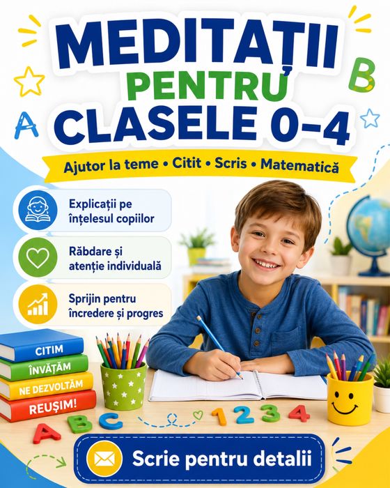 Anunturi meditatii - clasele PREGATITOARE - IV