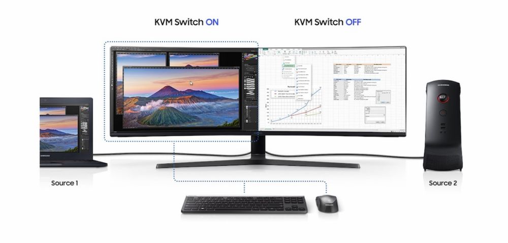 Monitor Samsung 49" Ultra Wide curbat 32:9, 144Hz, KVM, USB-C
