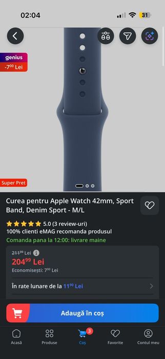 Curea ceas Appel Whatch 42 mm / O77I46I478