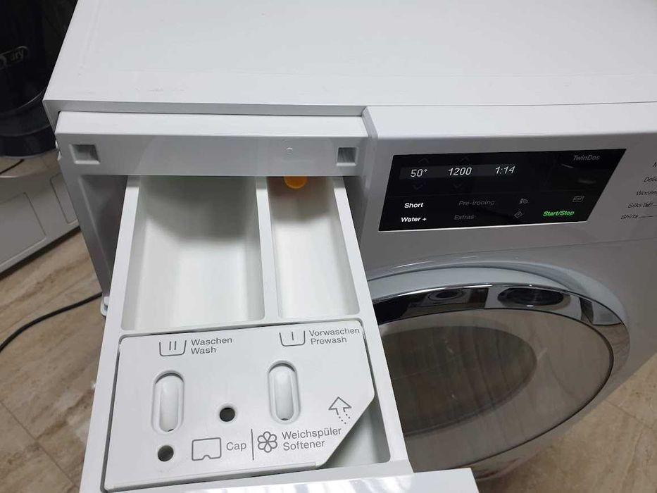 UK Miele 9кг 1600rpm Wi-Fi TwinDos Пералня Миеле 12м Гаранция