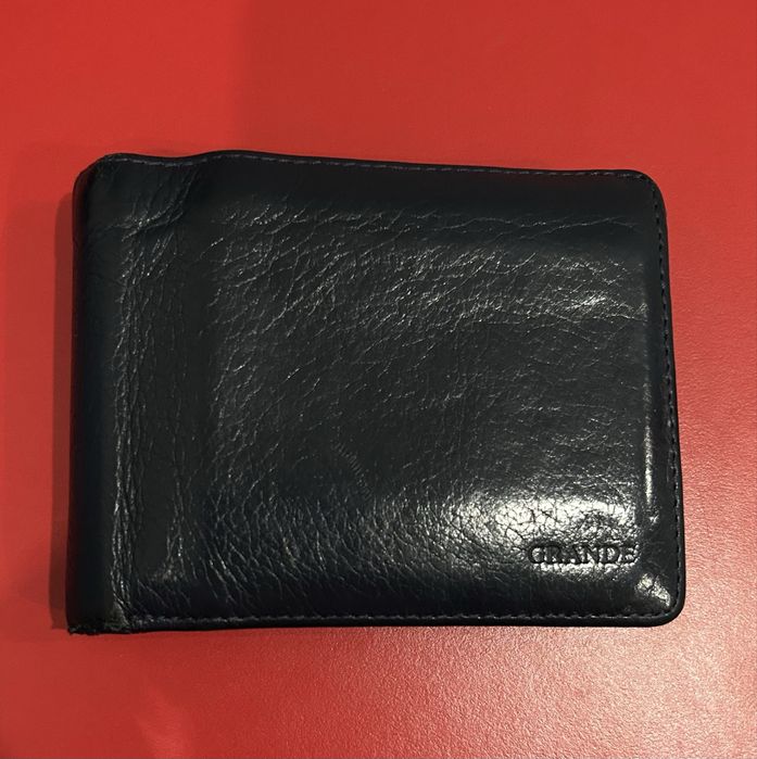 МЪЖКО ПОРТМОНЕ GRANDE от естествена кожа - Тъмно синьо