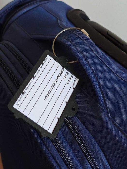 Забавни 3D принтирани етикети за багаж с хартиена вложка за контакти