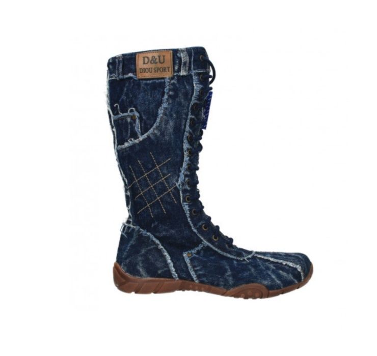 Ghete inalte din blug/Tenisi inalti, marimea 37 si 38, noi