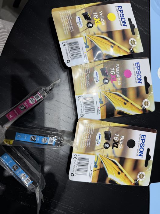 Cartușe imprimantă Epson 16XL – Black, Yellow, Magenta – NOU, SIGILAT