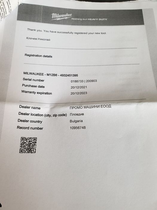 Перфоратор Milwaukee m12