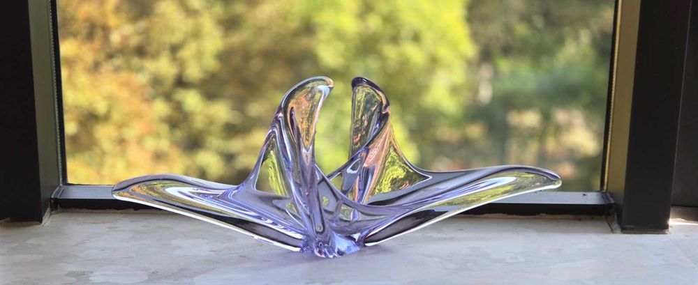 Cofrac art Verrier -  стъклена купа, винтидж