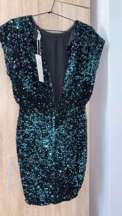 Rochie Ch anel de catifea cu paiete