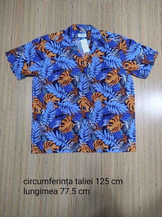 Camasa inflorată Hawaii 3XL are 125cm de jur împrejurul burții