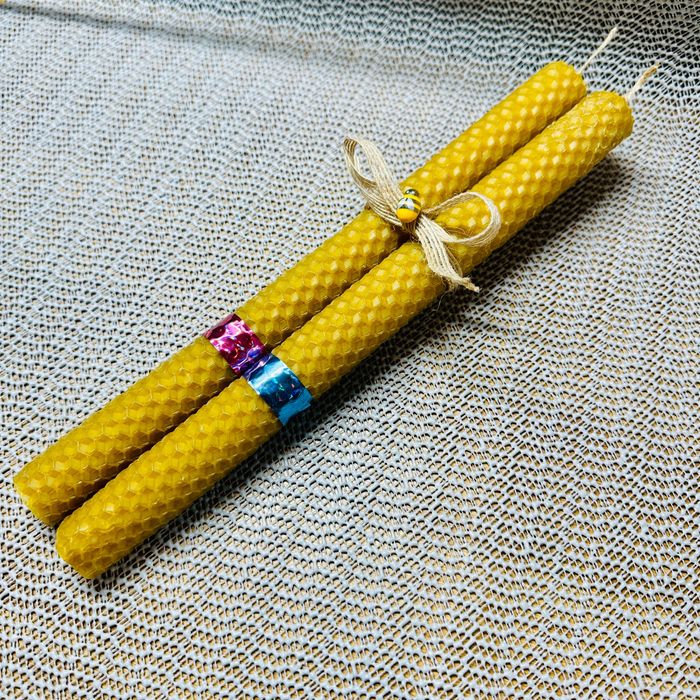 Ритуални сватбени свещи 2 броя ръчно направени