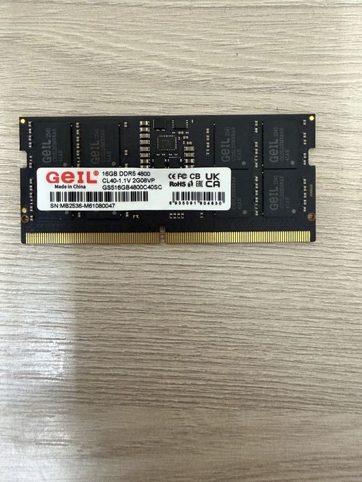 Оперативная память DDR5 SO-DIMM 16GB GeIL 4800MHz