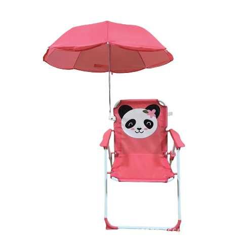 Детски Стол с чадър Розов, Син, Зелен, Жълт с Животни