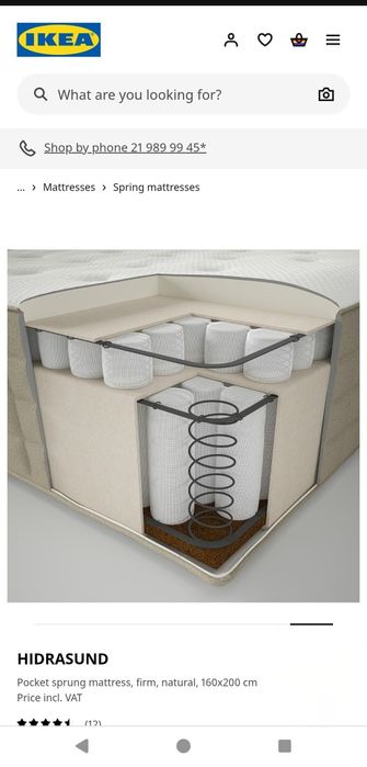 saltea Hidrasund + pat malm Ikea 1400x2000