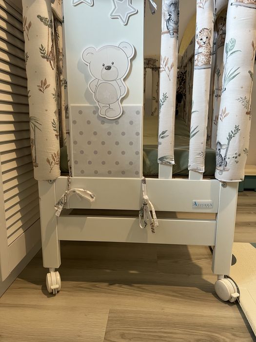 Patut co-sleeping Azzurra+saltea+protectii