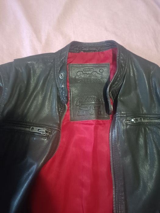 Geaca piele superdy bărbătească masime s-m