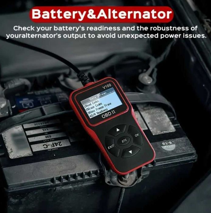 Full OBD2 / EOBD + CAN автомобилен диагностичен кодочетец V100