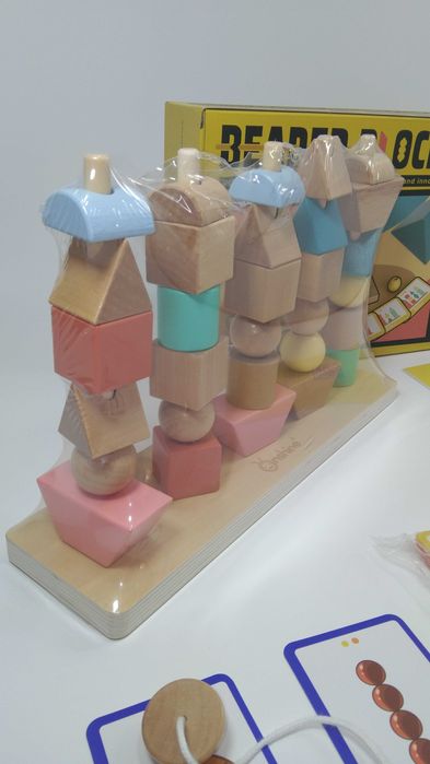 НАМАЛЕНА ЦЕНА Дървен Сортер образователна игра STEM Монтесори