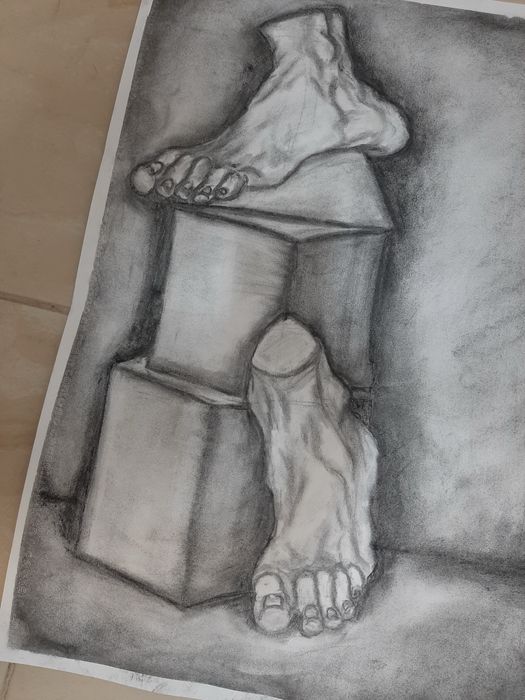 Desen anatomic - în cărbune | 50/70 cm