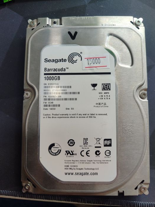 Жесткий диск HDD 1Tb состояние отличное, месяц гарантия
