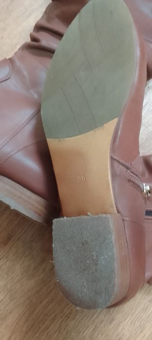 Сапоги весенние кожа б.у