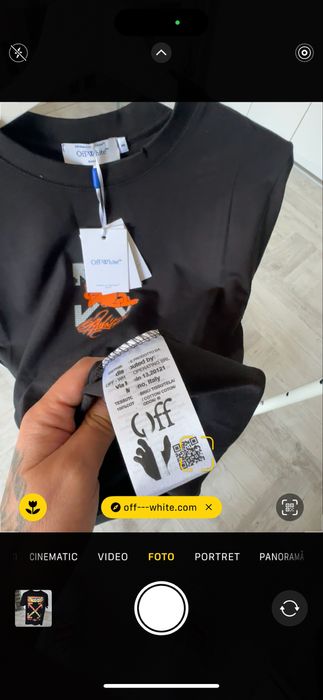 Tricou Off White Amiri Essentials palm angels