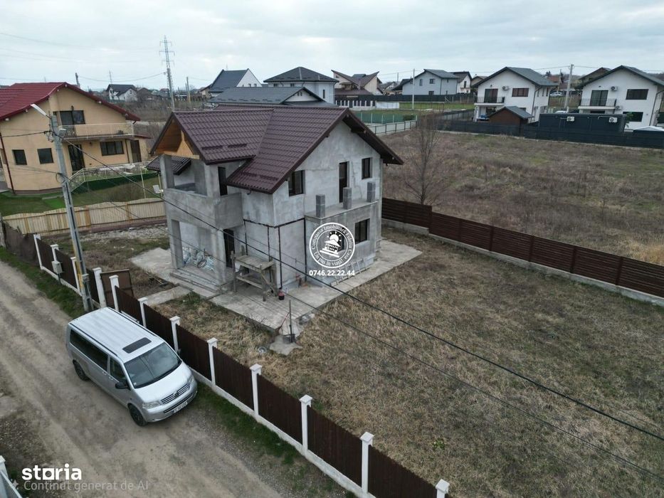 Vila P+M+Pod , 4 camere , 520 mp teren - Breazu . Iasi
