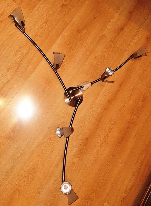 Аплик за таван комплект с 6 броя крушки с цокъл GU 10