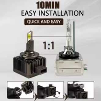 Комплект  LED крушки D1S +800 %