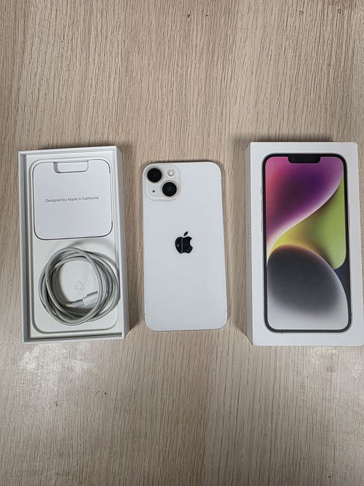 IPHONE 14 256 GB БЯЛ,  перфектно състояние