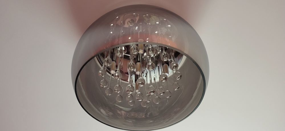 Vand 4 lustre Zuma line cu becuri led G9( Cristal) 3 mari si 1 mica