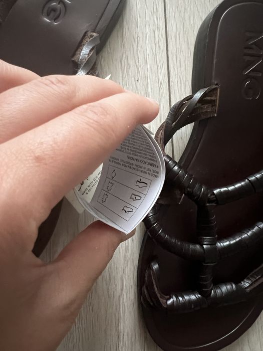 Papuci/sandale Mango, piele naturala, 36, noi