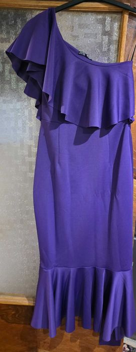 Rochie mov mulata cu cordon