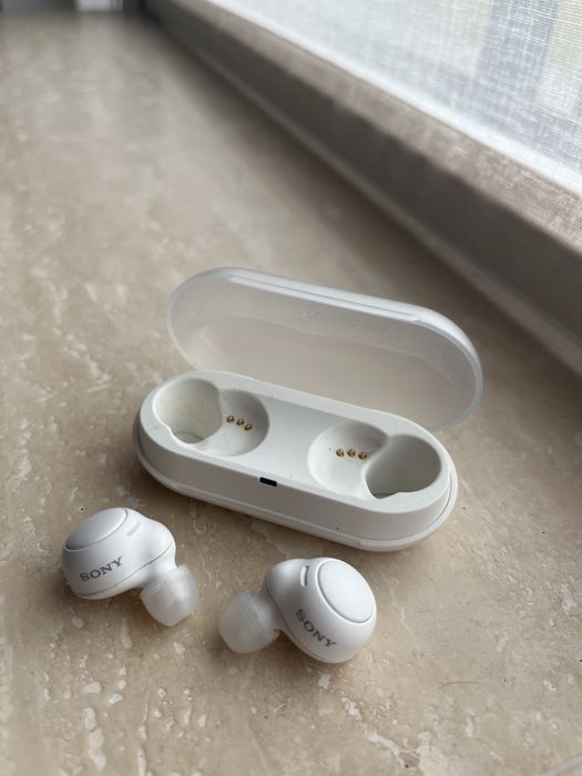 Безжични слушалки Sony - WF-C500, TWS, бели