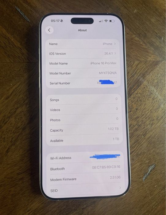iPhone 16 Pro Max 1TB (avans 10% din pret)