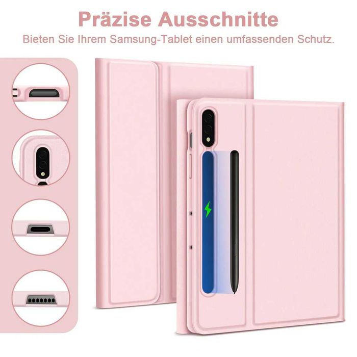 Husă tastatură iluminată Samsung Galaxy Tab S9 Plus 12.4 2023,QWERTZ