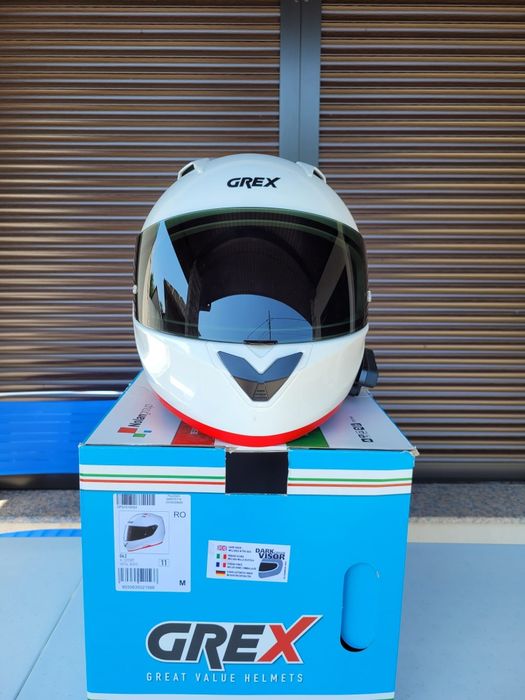Cască moto GREX G6.2 mărimea M + intercom + 2 viziere | Stare foarte bună