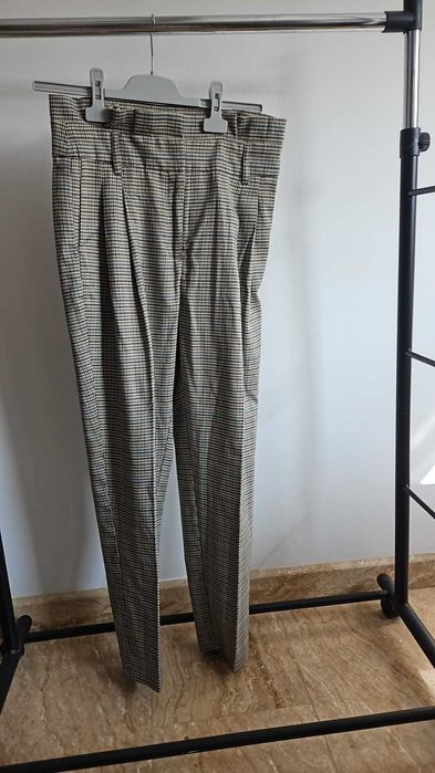 Pantaloni damă eleganți Reserved mărimea 38 – carouri pied-de-poule